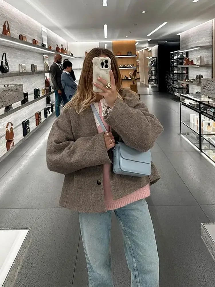 Charee Manteau Hiver Femme | Coupe Ample Surdimensionnée