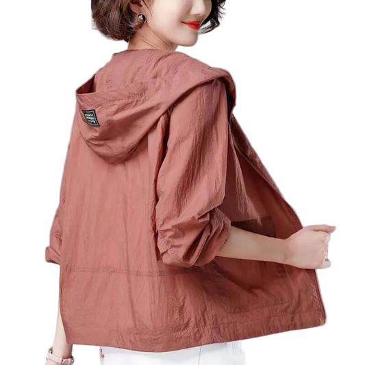 Veste Anti-Intempéries pour Dames | Avec Couvre-Chef | Alignement Contre l'Averse