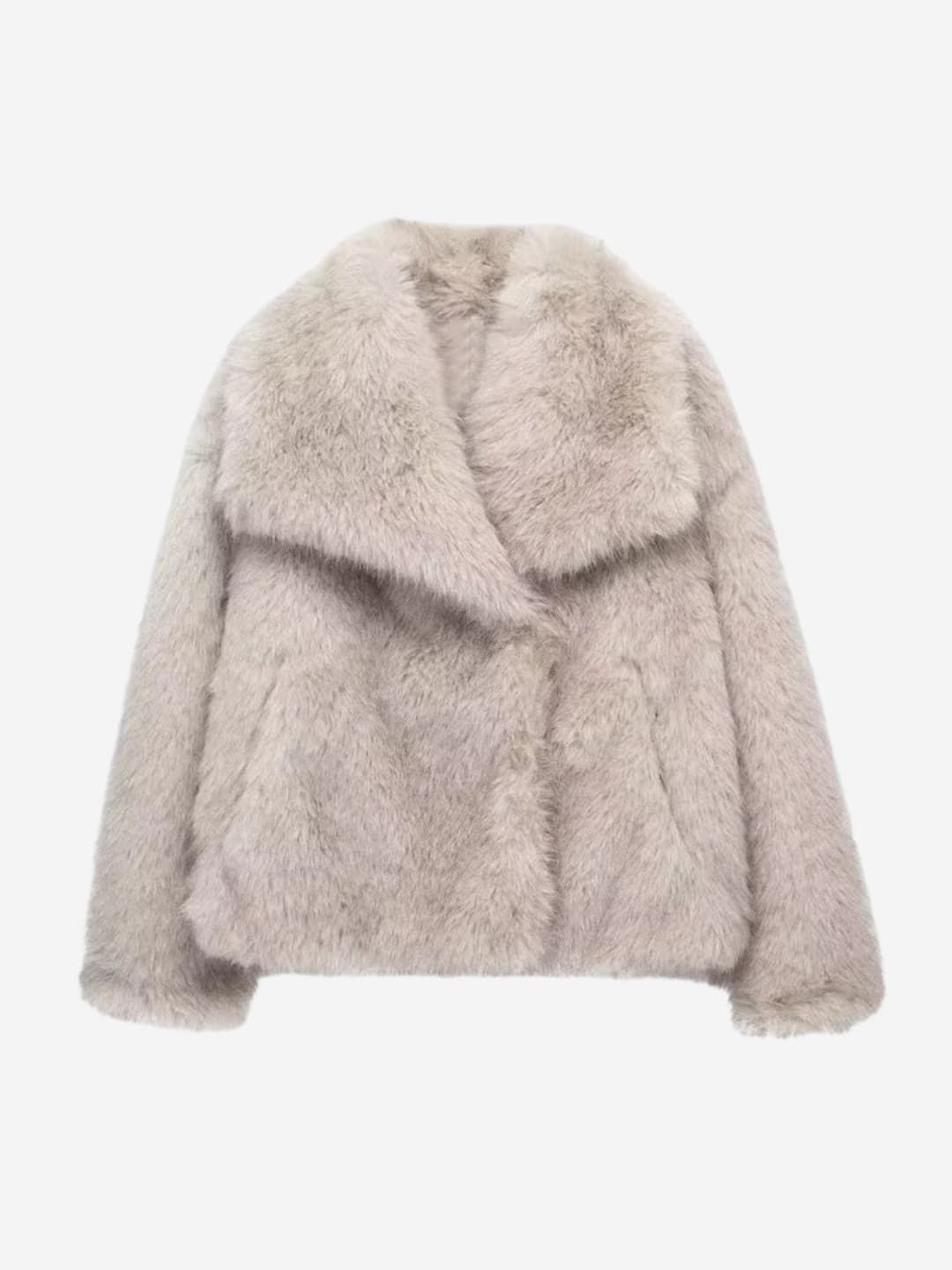 Veste mi-longue droite en laine tissée