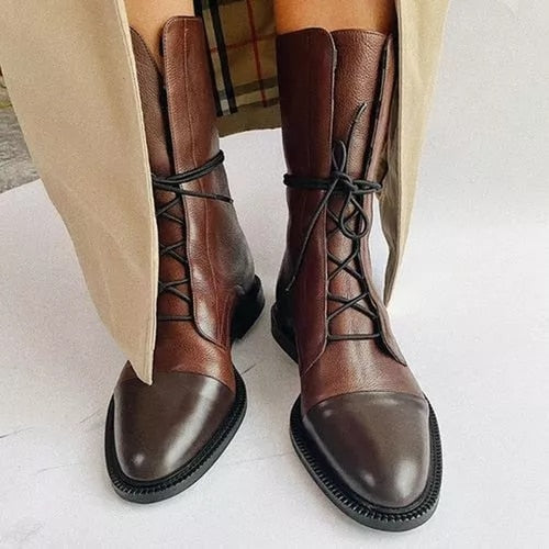 Bottes femme | modèle à lacets et bout renforcé
