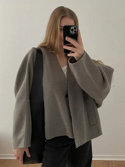 Charee Manteau Hiver Femme | Coupe Ample Surdimensionnée