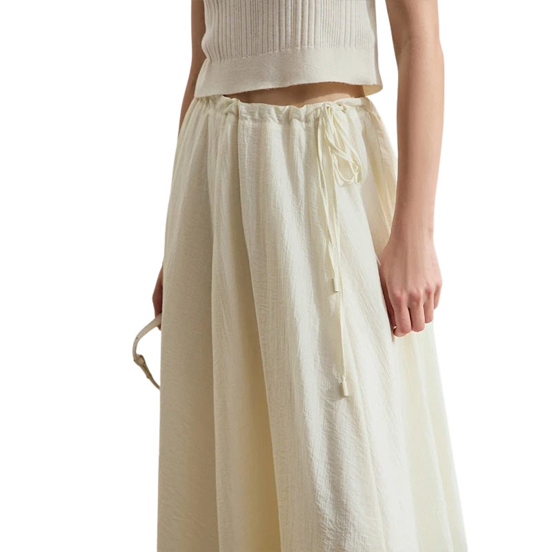Dona – Jupe Évasée d'Été Minimaliste | Longueur Genou