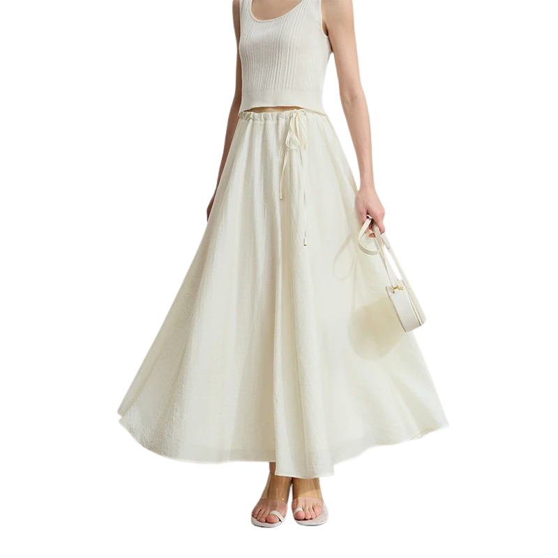 Dona – Jupe Évasée d'Été Minimaliste | Longueur Genou