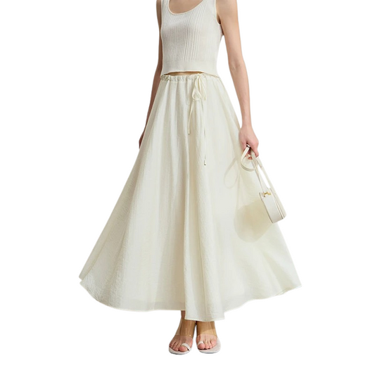 Dona – Jupe Évasée d'Été Minimaliste | Longueur Genou
