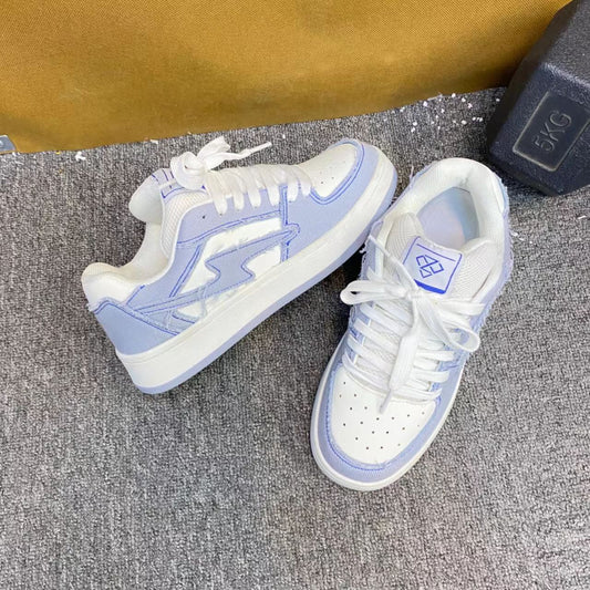 Baskets femme rétro motif éclair