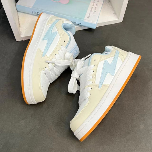 Baskets femme rétro motif éclair