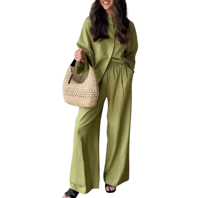 Ensemble 2 pièces pour femme – Blouse & Pantalon large