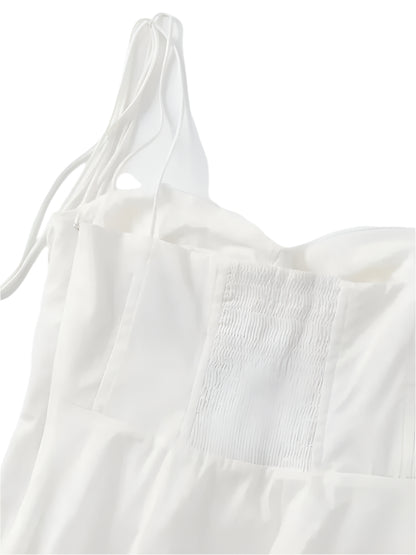 Leona- Top Bustier Asymétrique Femme - Décolleté Cœur, Bretelles à Nouer