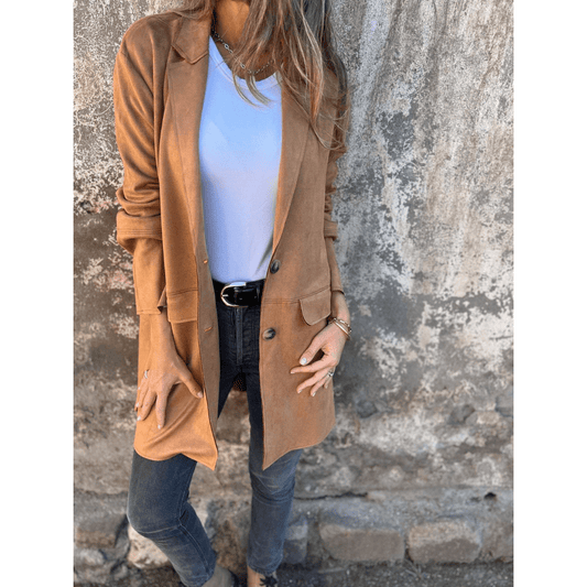 Manteau Soleil Hiver Femme | Tissu Texturé, Mi-Long Élégant