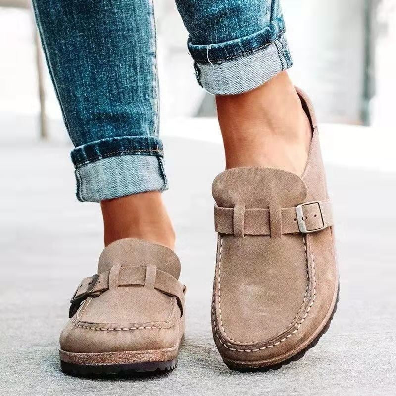 Mocassins femme | modèle à boucle et semelle épaisse