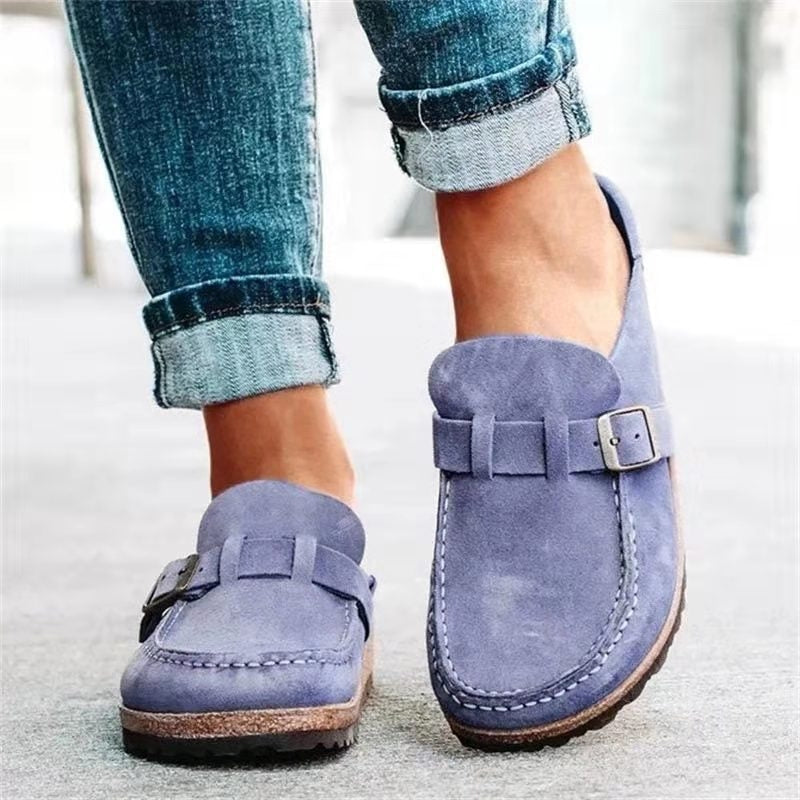 Mocassins femme | modèle à boucle et semelle épaisse