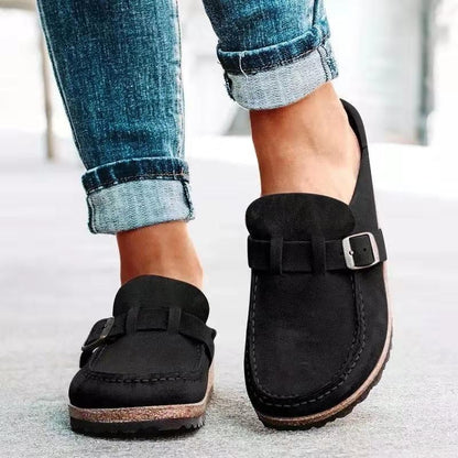 Mocassins femme | modèle à boucle et semelle épaisse