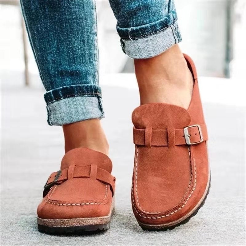 Mocassins femme | modèle à boucle et semelle épaisse