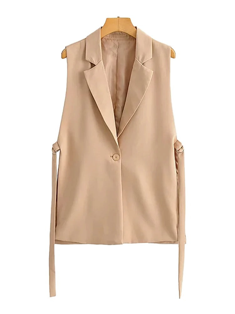 Paula-Gilet Sans Manches Élégant Femme