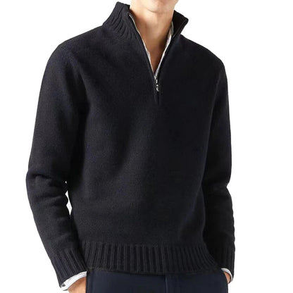 Pull homme | demi-zip et col montant