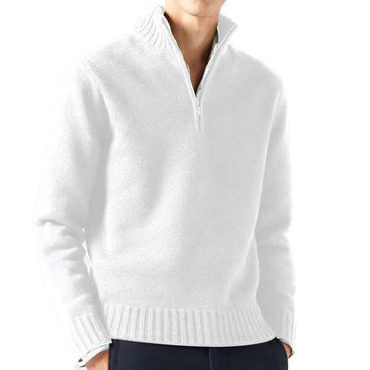 Pull homme | demi-zip et col montant
