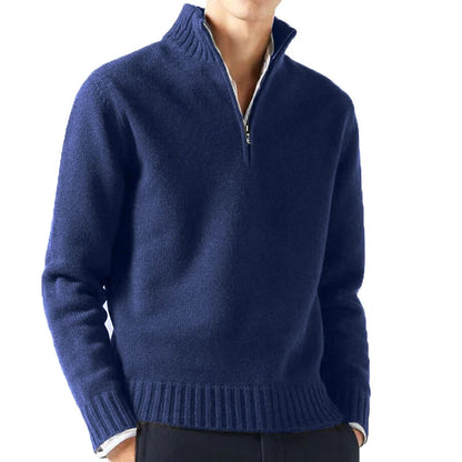 Pull homme | demi-zip et col montant