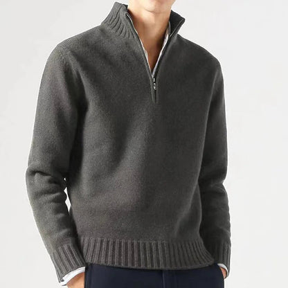 Pull homme | demi-zip et col montant