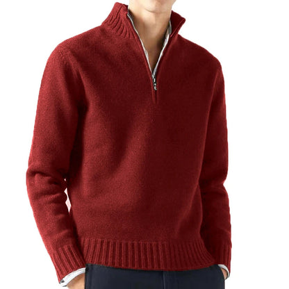 Pull homme | demi-zip et col montant