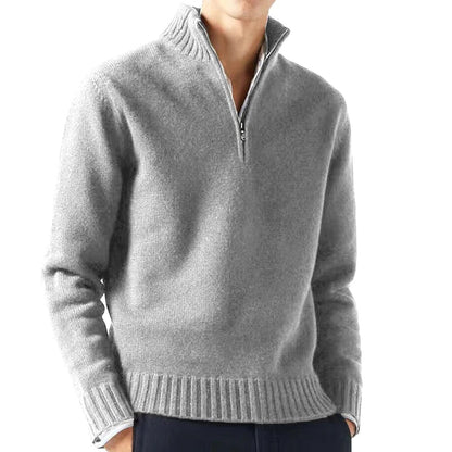 Pull homme | demi-zip et col montant