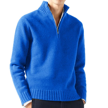 Pull homme | demi-zip et col montant