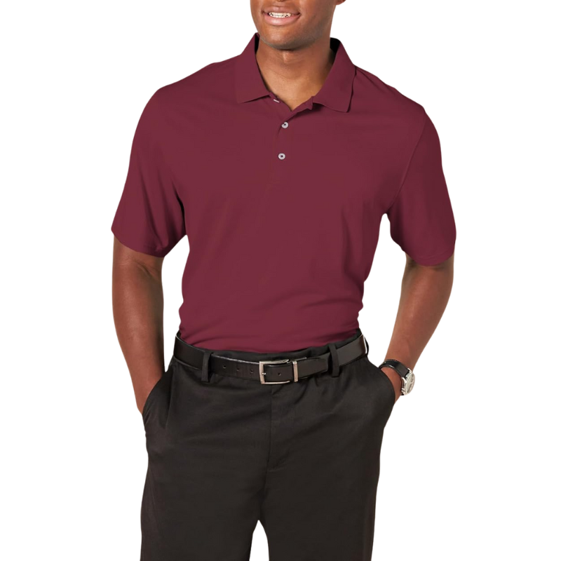 Maillot à Col pour Homme | Coupe Standard avec Tissu Régulant l'Humidité et Col Traditionnel