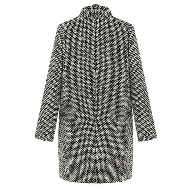 Manteau long femme hiver en laine melange