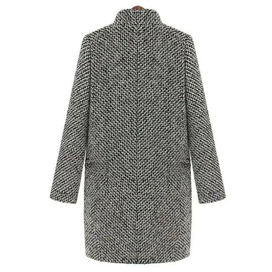 Manteau long femme hiver en laine melange