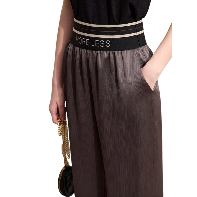 Venus – Pantalon Large d’Été pour Femme | Taille Élastique avec Détail Brodé