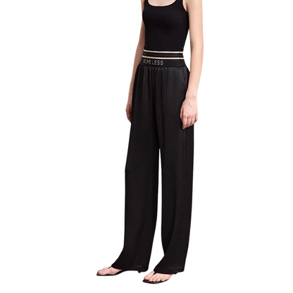 Venus – Pantalon Large d’Été pour Femme | Taille Élastique avec Détail Brodé