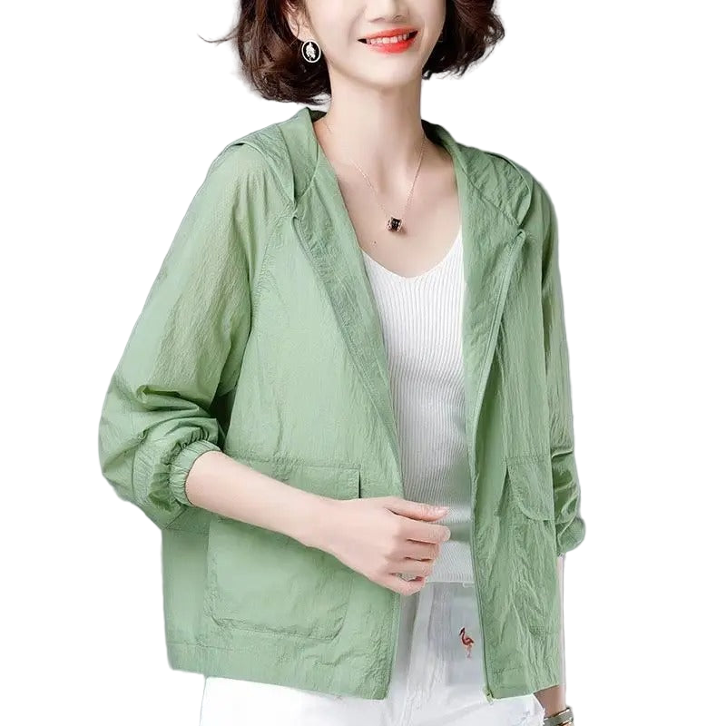 Veste Anti-Intempéries pour Dames | Avec Couvre-Chef | Alignement Contre l'Averse