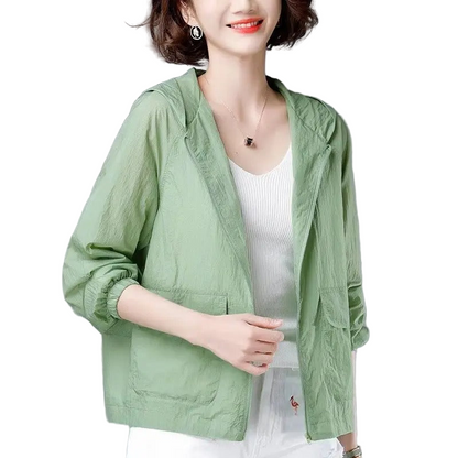 Veste Anti-Intempéries pour Dames | Avec Couvre-Chef | Alignement Contre l'Averse