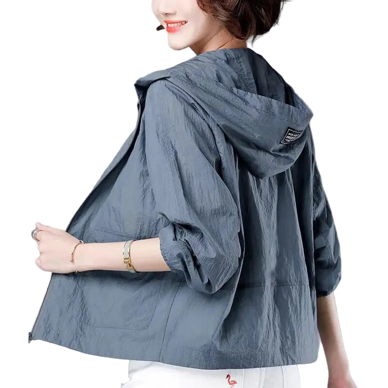 Veste Anti-Intempéries pour Dames | Avec Couvre-Chef | Alignement Contre l'Averse