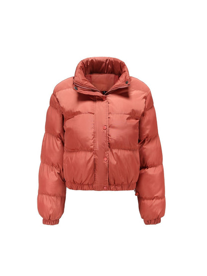 Veste matelassée courte à col montant zippé