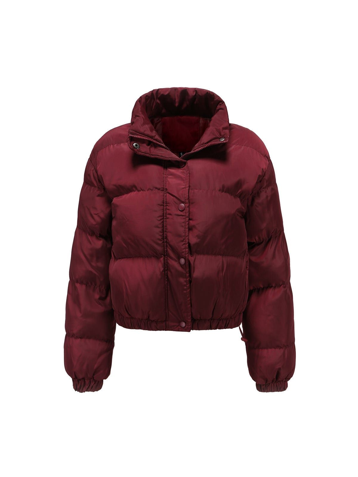 Veste matelassée courte à col montant zippé