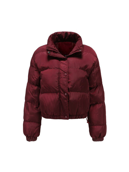 Veste matelassée courte à col montant zippé