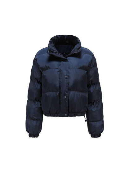 Veste matelassée courte à col montant zippé