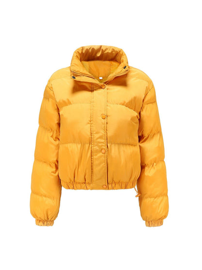 Veste matelassée courte à col montant zippé