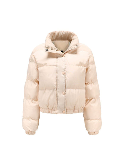 Veste matelassée courte à col montant zippé