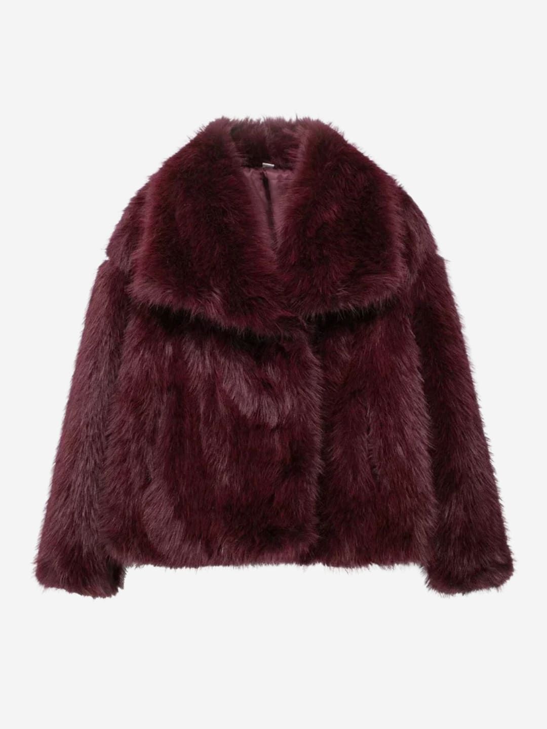 Veste mi-longue droite en laine tissée