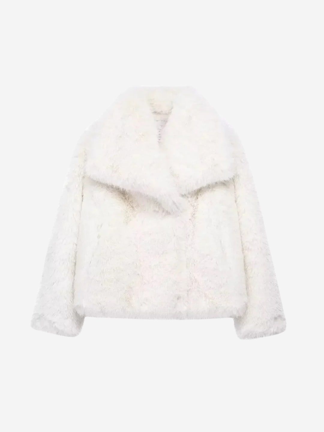 Veste mi-longue droite en laine tissée