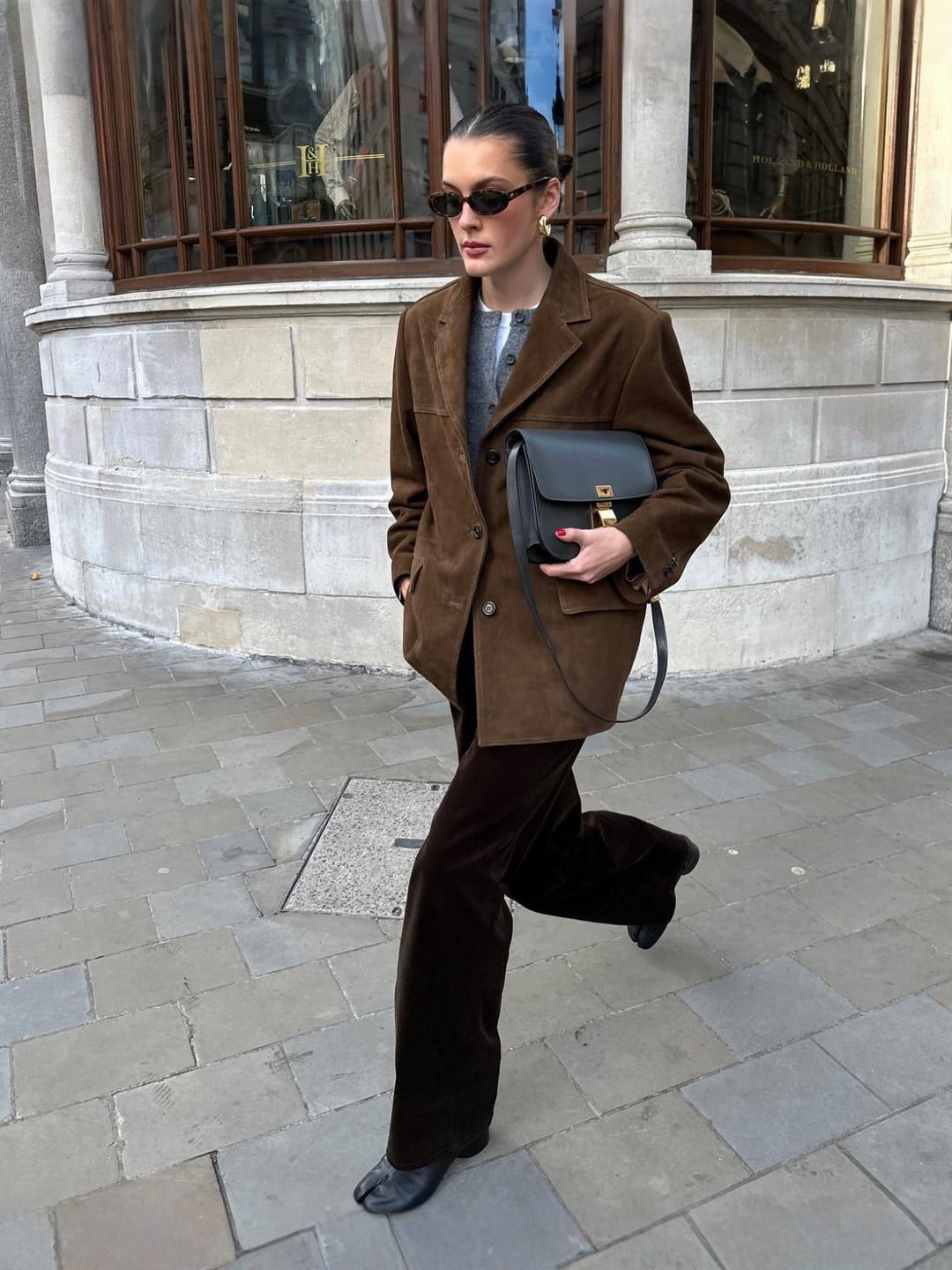 Veste type blazer en suédine