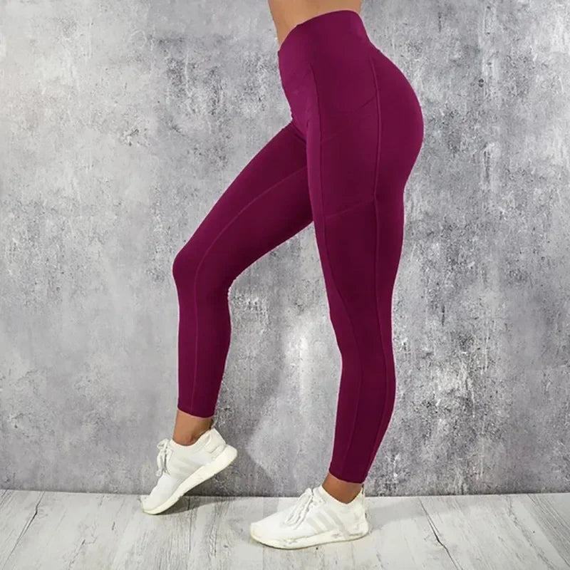 Yogi Femme Legging Sport | Taille Haute, Extensible, Poche Pratique