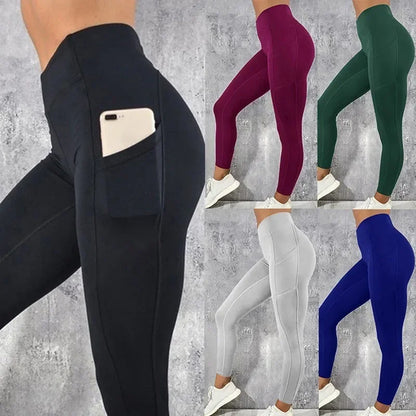 Yogi Femme Legging Sport | Taille Haute, Extensible, Poche Pratique