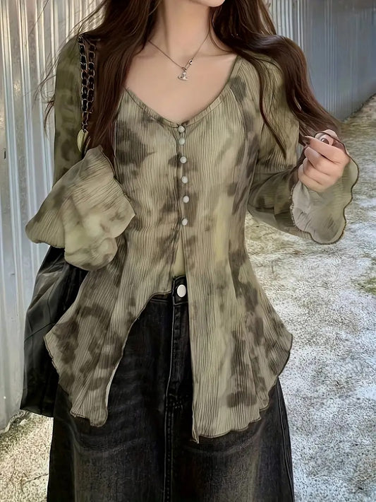 Blouse à manches longues pour l'été